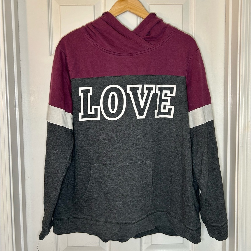 Just Be | Burgundy Love Hoodie